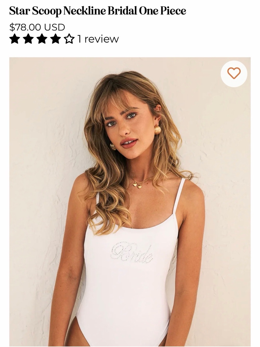 Dippin Daisy’s Bridal One-Piece Swimsuit